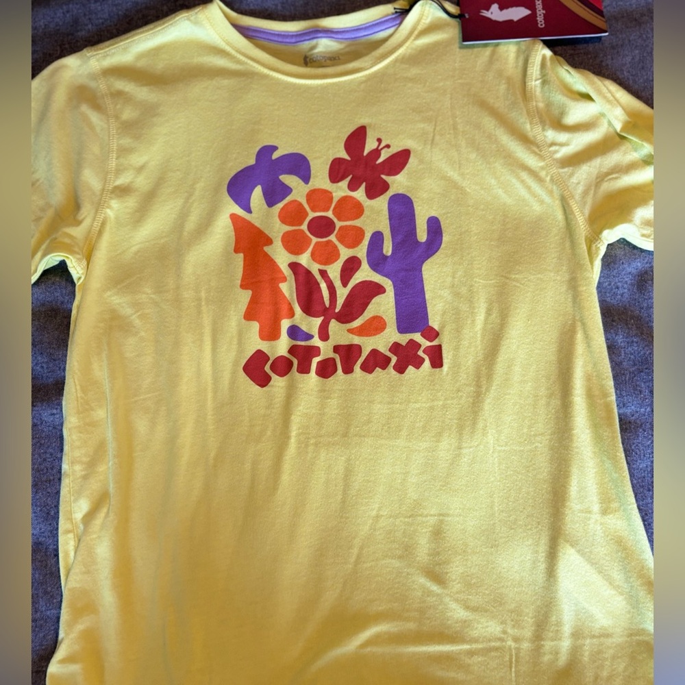 Cotopaxi Kids Day Hike organic‎ tee size XL lemonade